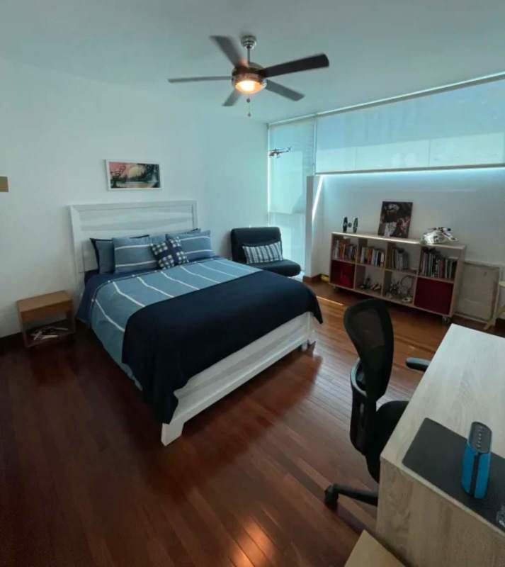 Equipped terrace with BBQ fridge in luxury rental home Altos del Golf Panama City