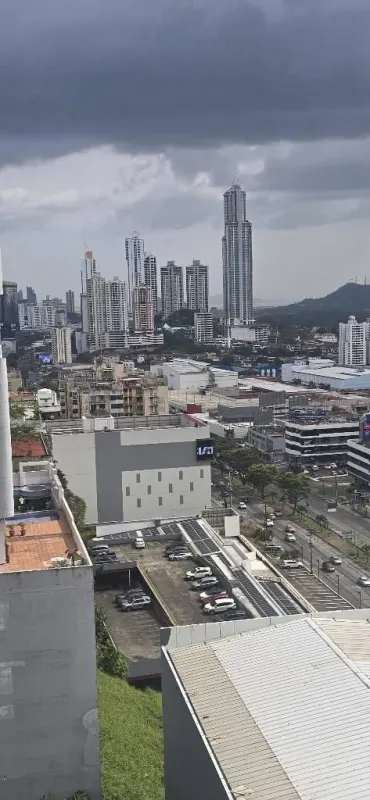 Panama City skyline view with skyscrapers close to Villa de las Fuentes