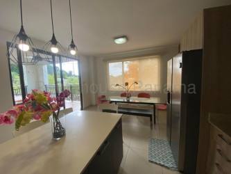 Large private terrace with barbecue area overlooking natural forest PH River Valley Panama Pacifico