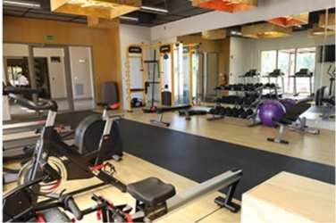 Fully equipped gym with cardio and weight training equipment PH Parterre Panama Pacifico