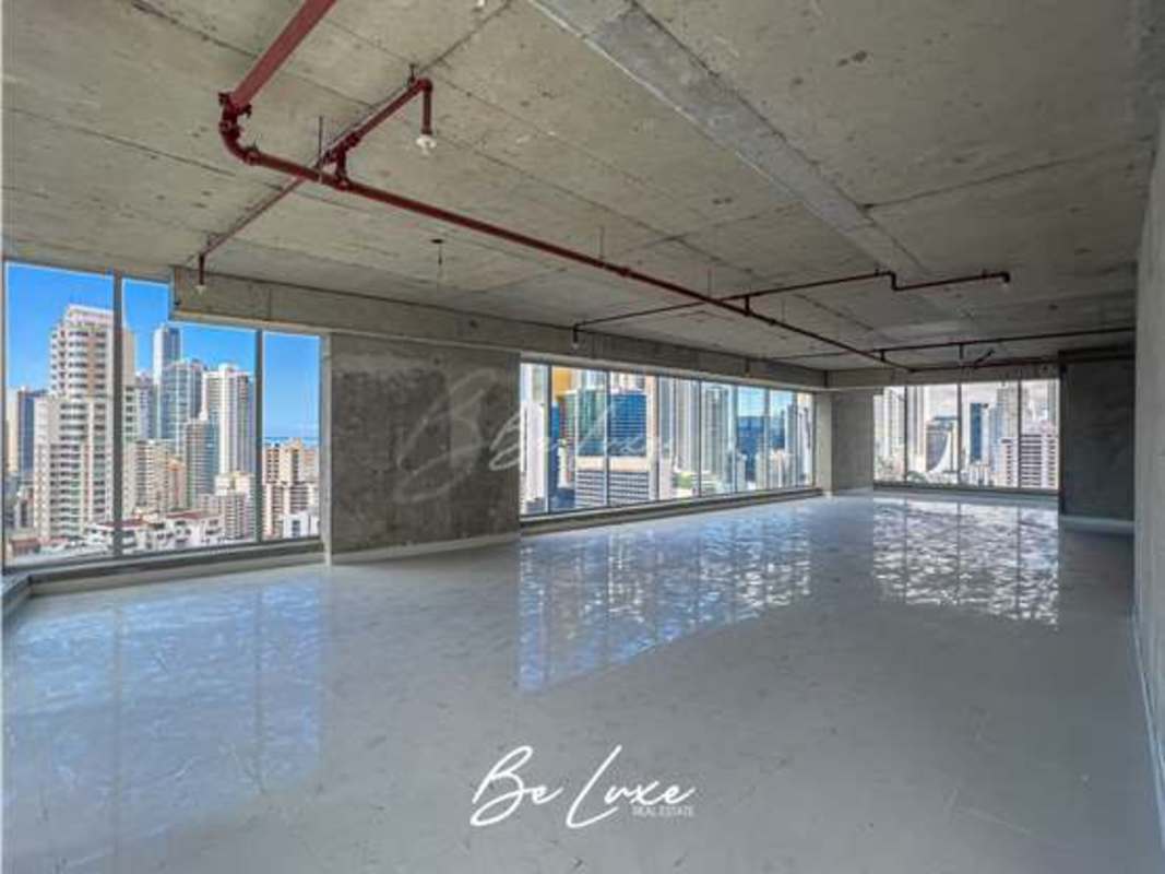 Bright unfurnished commercial shell with skyline views PBH Tower Calle 50 Panama