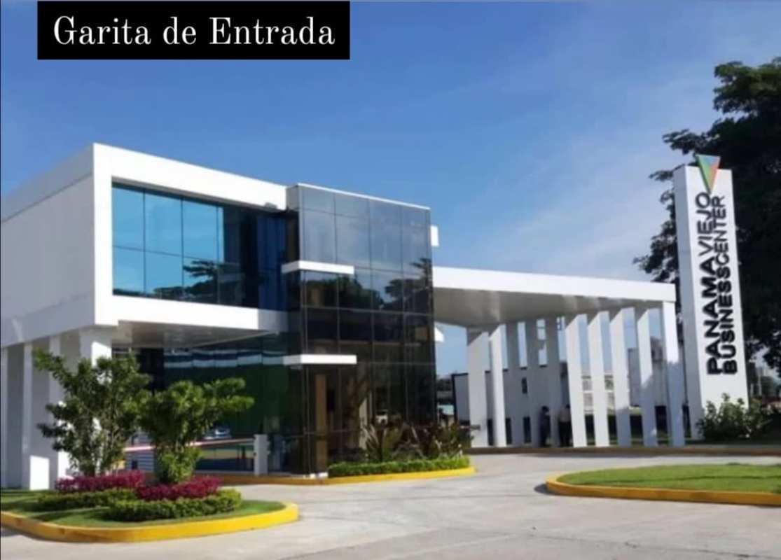 Security entrance with modern architecture to Panama Viejo Business Center