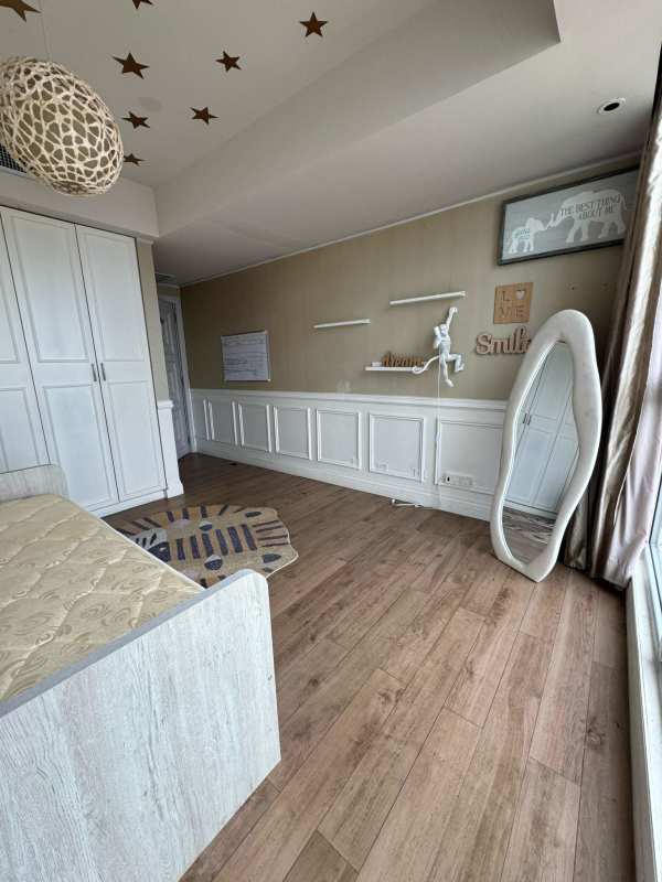 Modern dining space with window views in apartment Oceanaire tower Punta Pacifica Panama