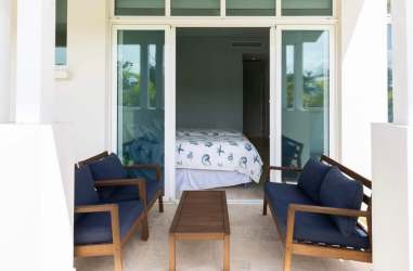 Guest bedroom ensuite luxury beachfront apartment Buenaventura Panama