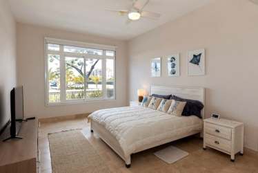 Fully equipped modern kitchen with island luxury beach condo Buenaventura Panama