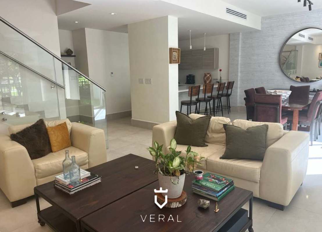 Contemporary kitchen with built-in appliances and marble floors Santa Maria Panama