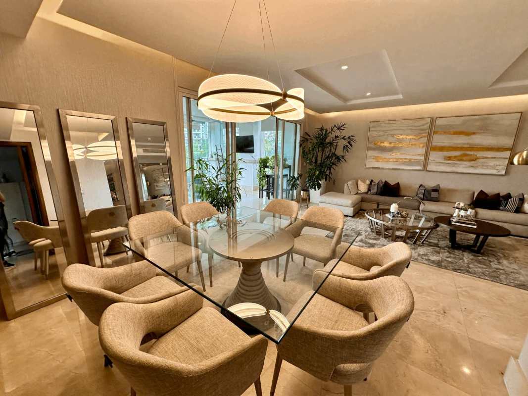 Spacious private terrace with barbecue and garden views in The Reserve Panama City