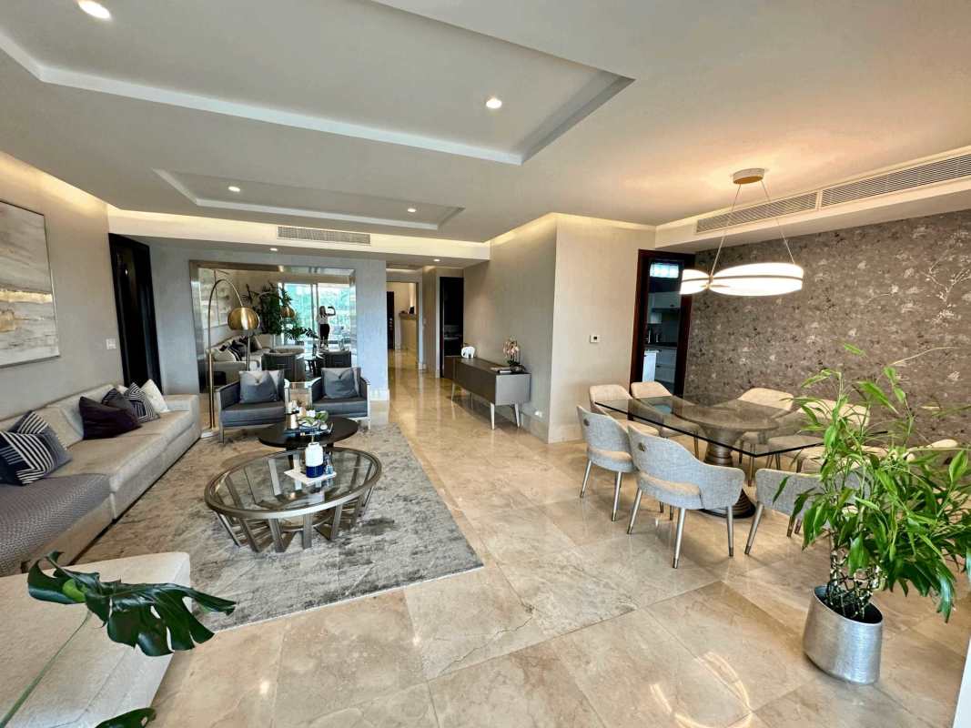 Open dining area with marble floors and greenery views The Reserve Panama
