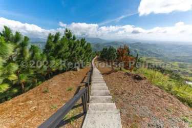 Small natural waterfall and river inside Altos de María mountain community Chame Panama