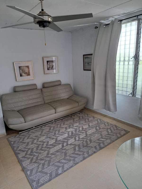 Bathroom with double vessel sinks, glass shower enclosure in PH Via Argentina Suites El Cangrejo