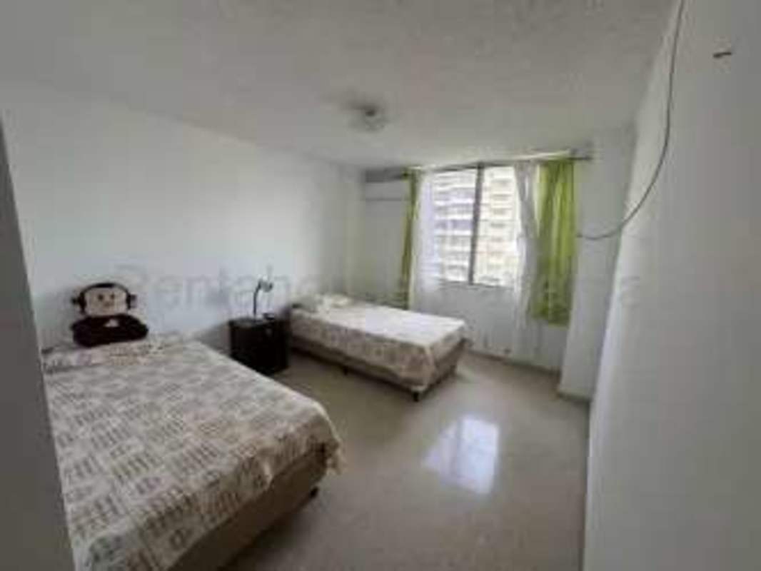 Equipped kitchen with appliances at PH Bahia Marbella apartment rental in Panama City