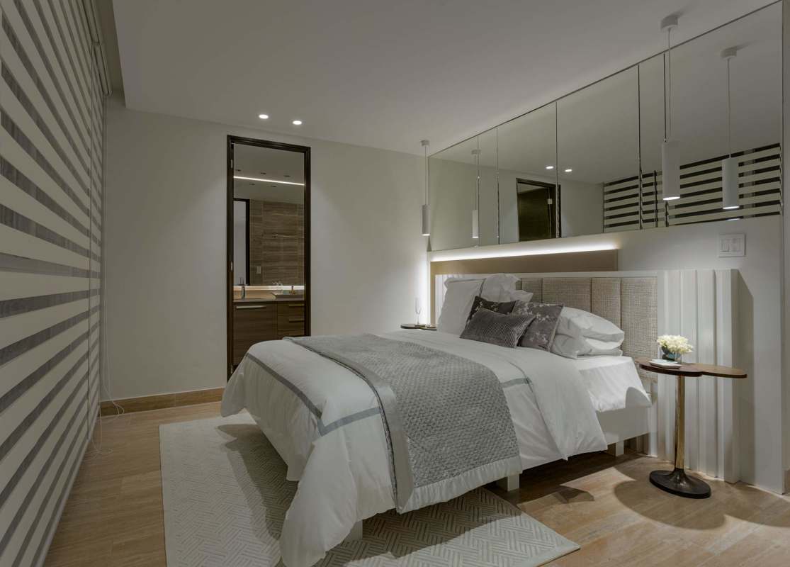 Bright second bedroom skyline views PH The Regent Costa del Este Panama City