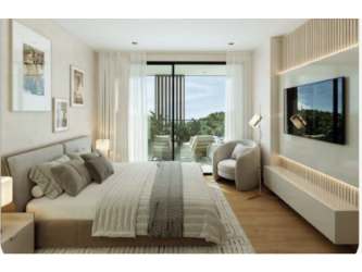 Bedroom with large windows and balcony access at PH Explora Tower 2 Panama