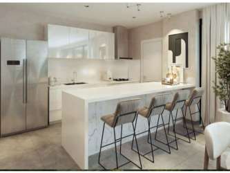 Modern kitchen with quartz countertops built-in appliances PH Explora Tower 2 Panama Pacifico