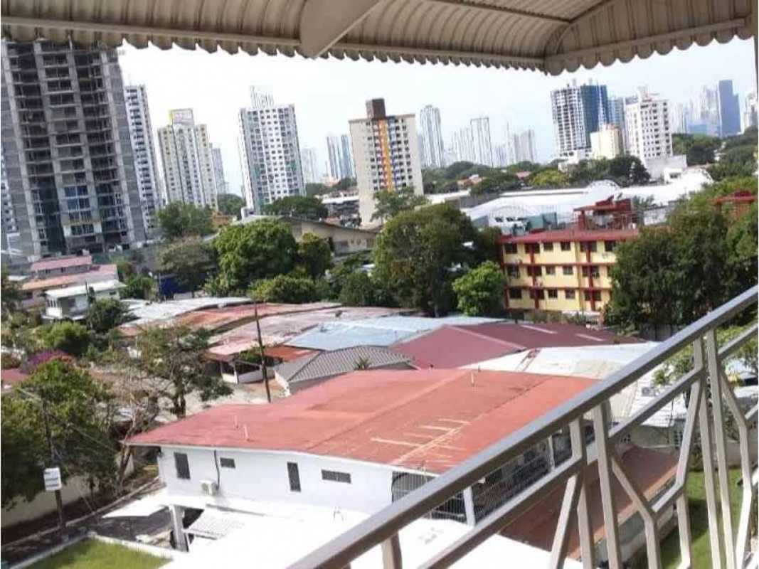 Balcony with awning overlooking skyline neighborhood PH Hato Pintado La Loma