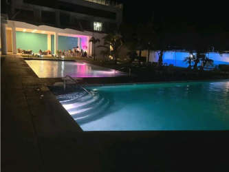 Luxury beachfront condo with illuminated outdoor pools PH Royal Palm Nueva Gorgona Panama