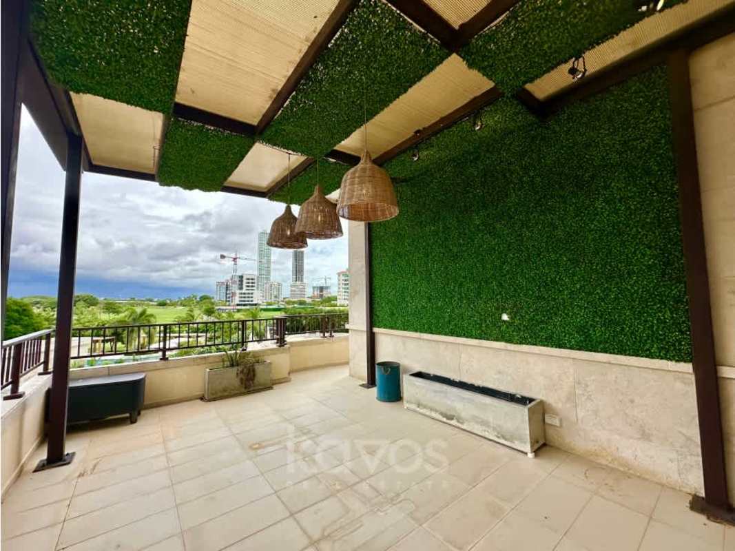 Balcony overlooking Santa María Golf Course in Panama City luxury apartment