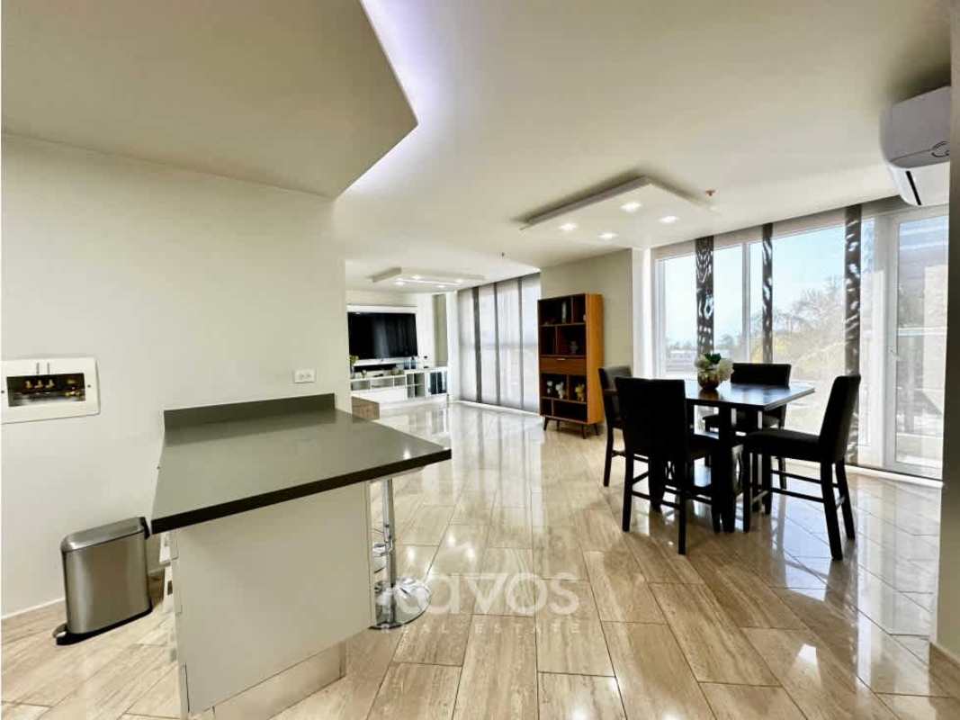 Bright living dining area open plan design with balcony access PH The Regent Panama