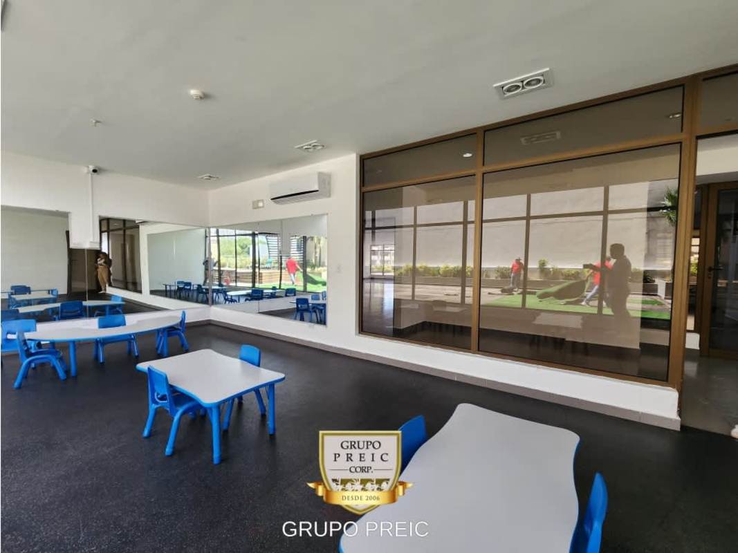 Balcony overlooking Costa del Este and partial ocean views in PH Brisa Marina Panama City