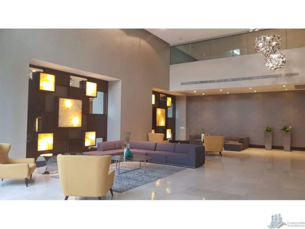 Open concept living and dining with panoramic ocean vistas in PH Allure Panama City