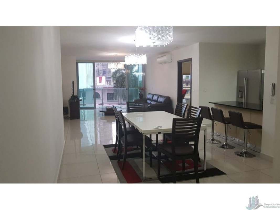 Contemporary kitchen with granite countertops in luxury oceanfront apartment PH Allure Panama City