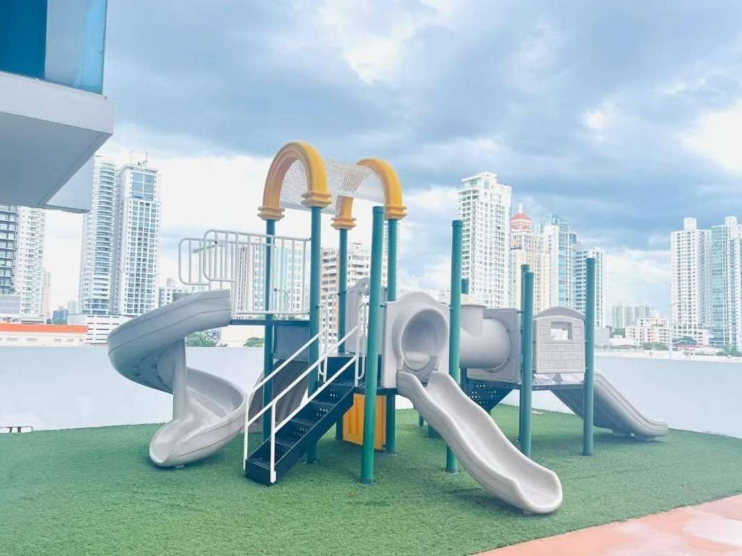 Condominium pool and social areas at PH San Francisco Bay Panama City