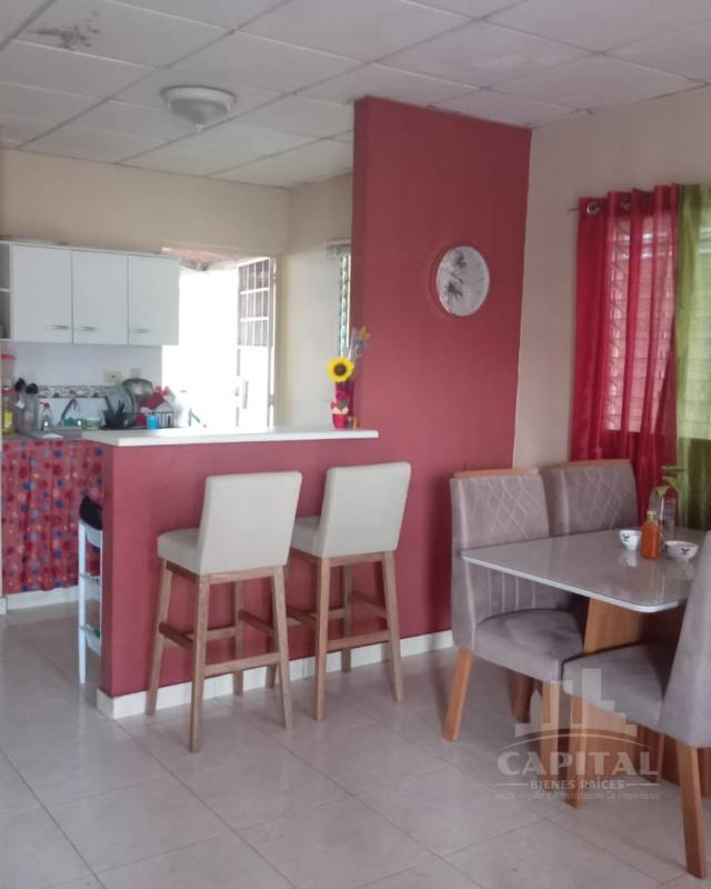 Bathroom with glass shower, beige tiles in Altos de la Castellana house Panama