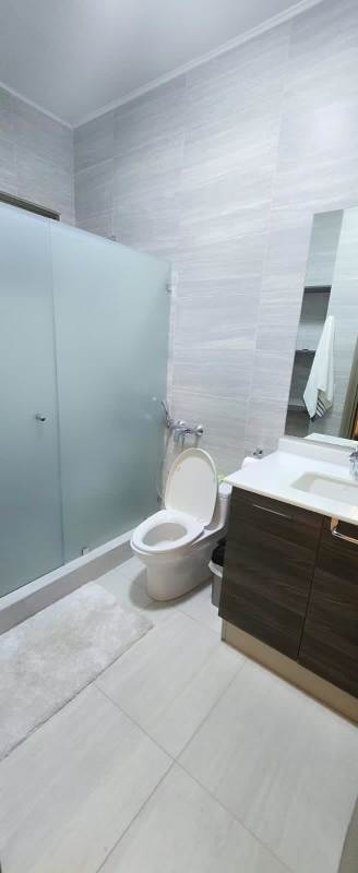 Spacious furnished master bedroom with built-in closet city view PH Costa View Panama