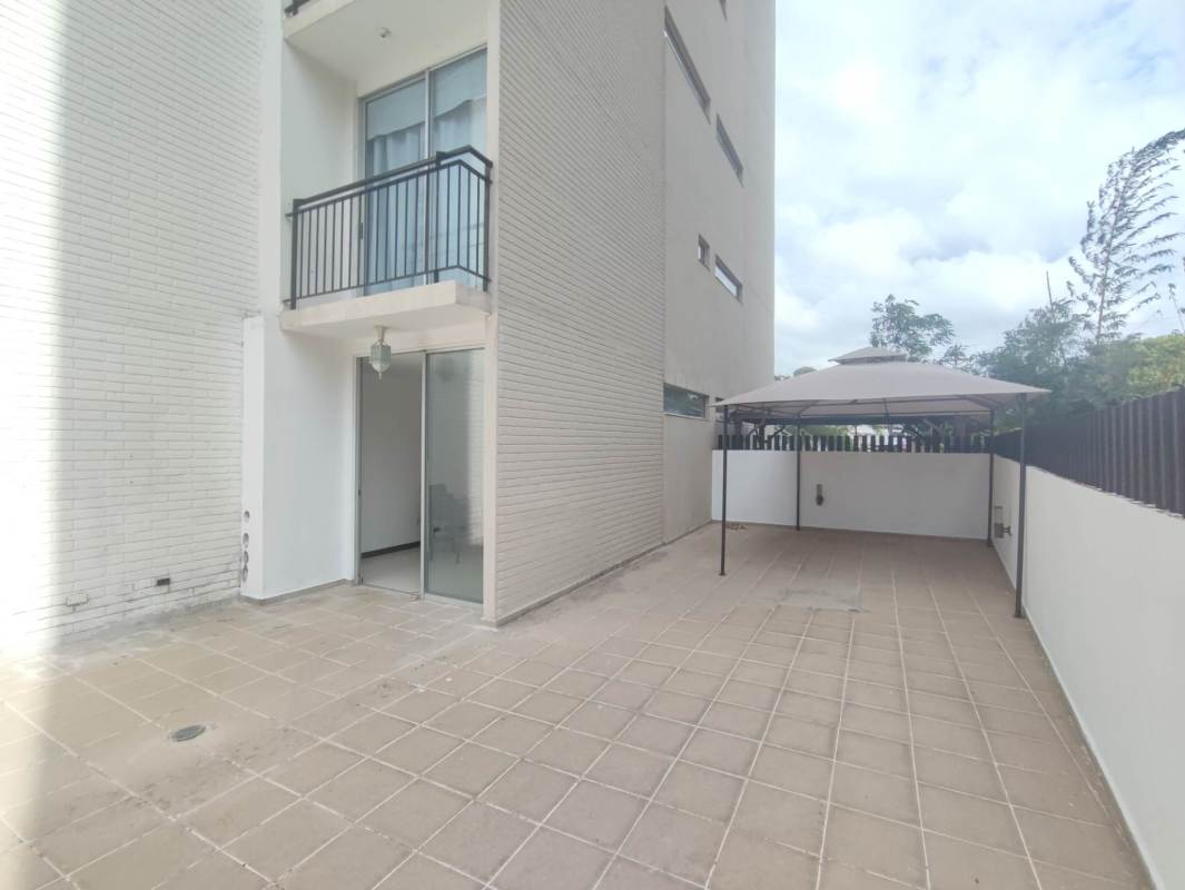 Outdoor playground with slides swings bounce toys Altavista Tower Panama City