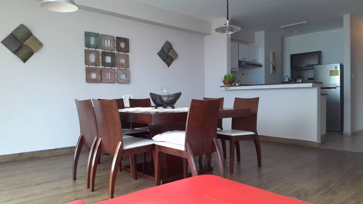 Modern kitchen with granite countertops, stainless appliances in PH Bayfront Panama City