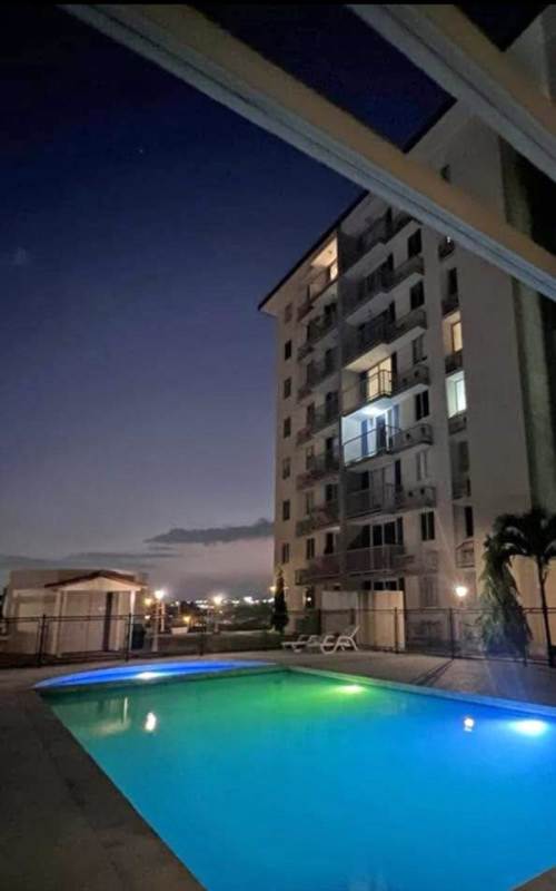 Modern apartment kitchen granite countertops stainless steel fridge PH Barlovento del Este Don Bosco Panama