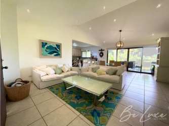 Kitchen with granite countertops and appliances in luxury Vista Mar beach villa Panama