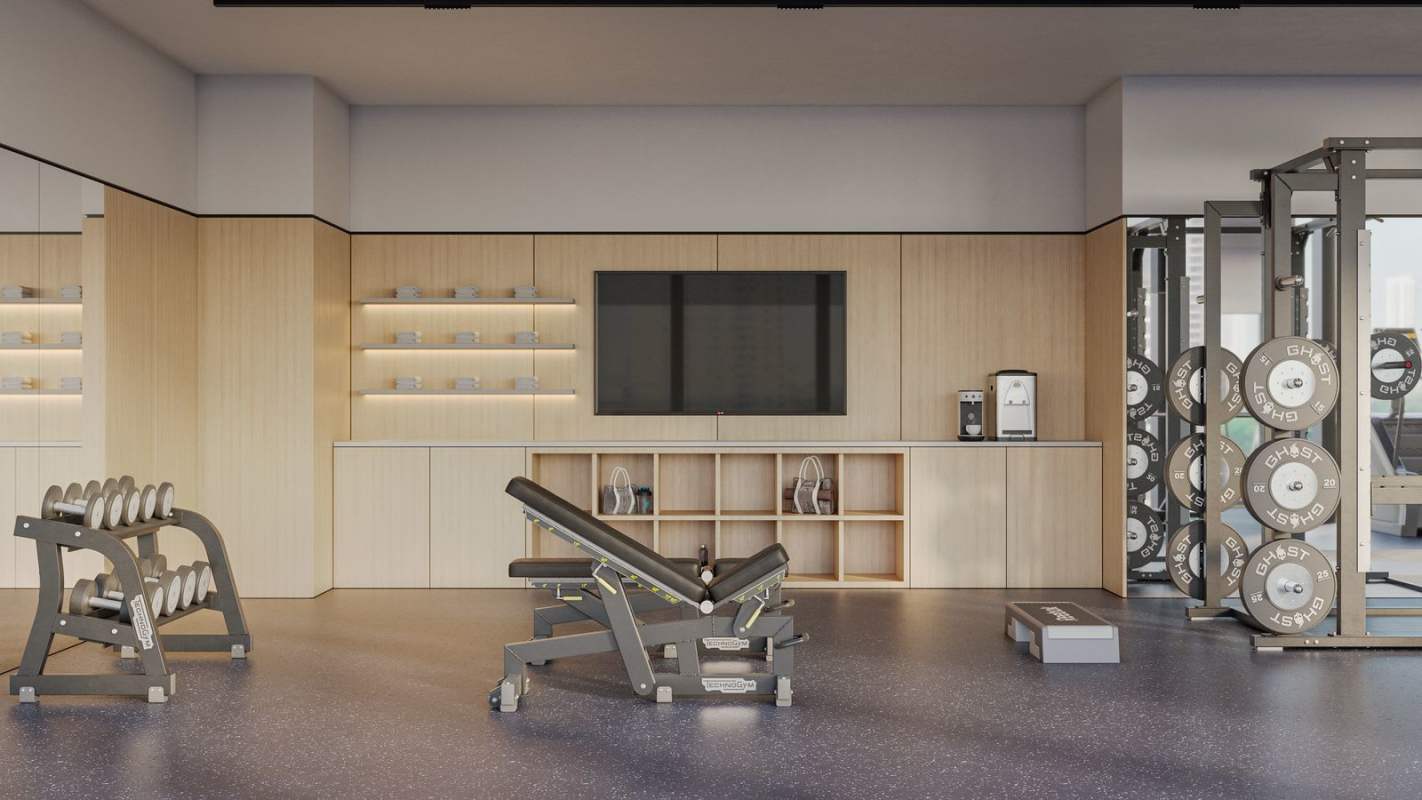 Open plan living dining area with floor-to-ceiling windows golf course skyline views The Ivy Panama