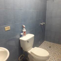 Fenced front yard with garden and metal gate house for rent Los Santos Panama