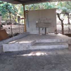 Outdoor laundry space with sink and covered roof in El Ejido Los Santos house rental