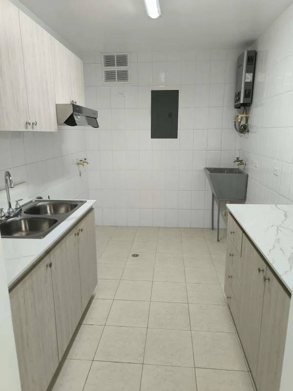 Modern minimalist kitchen remodeled with cabinetry in PH Majestic Gardens Panama