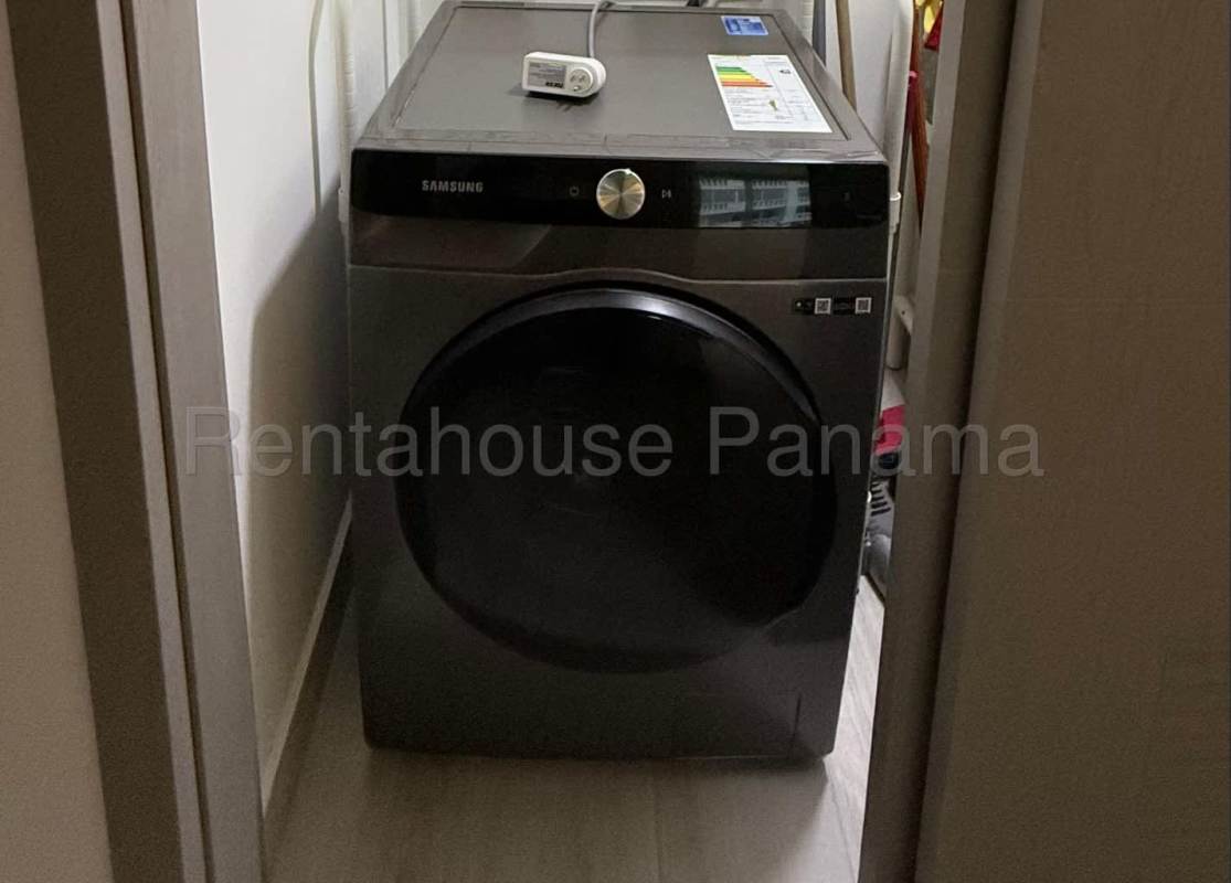 Compact laundry area prepared for washer dryer PH Urbana Panama
