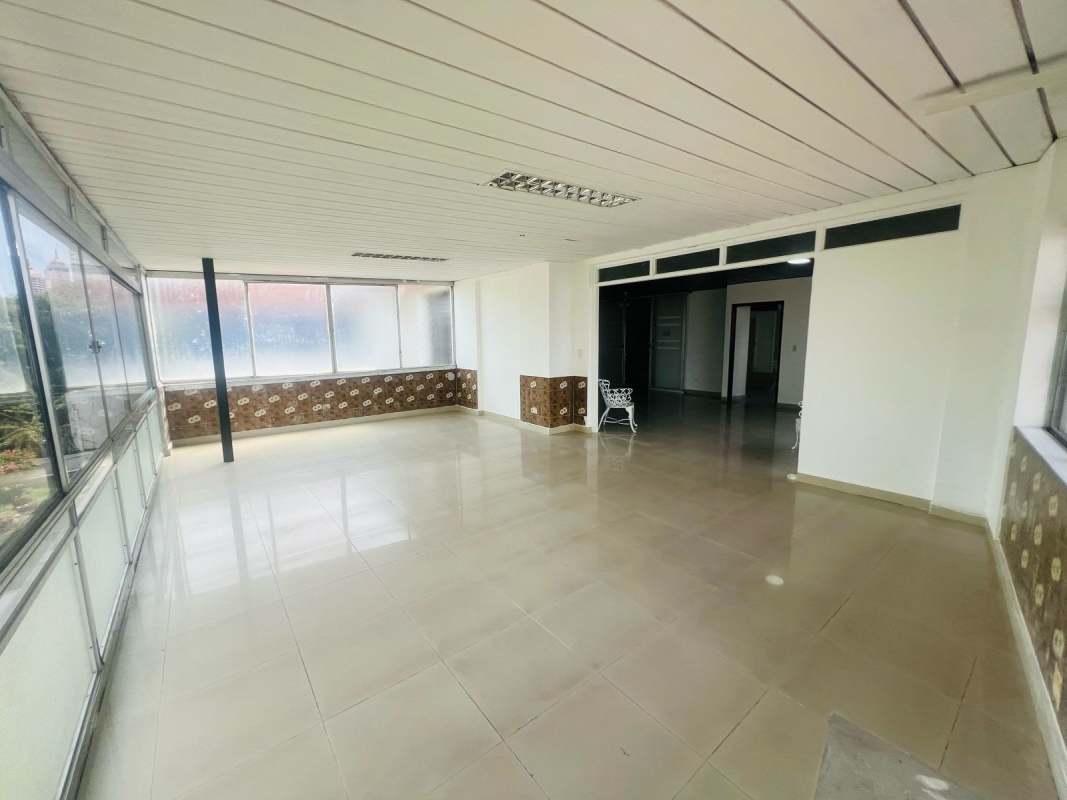 Interior staircase with ceramic tile connecting levels in multi-story house for rent Panama