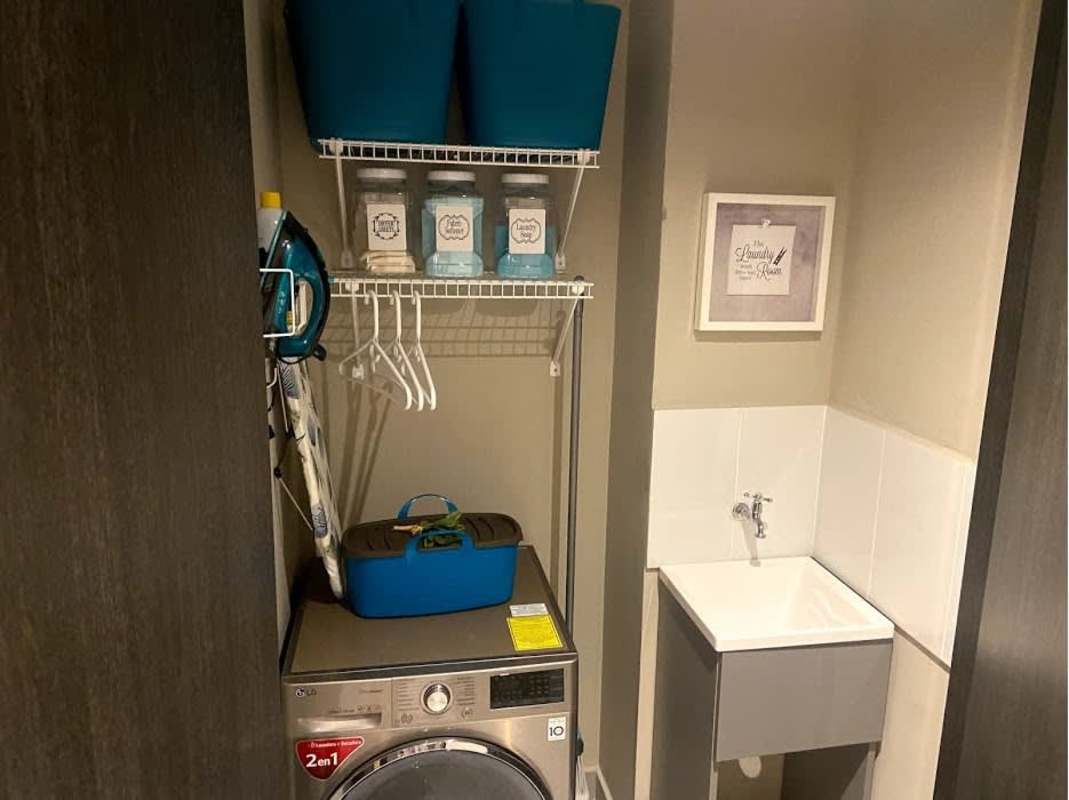 Modern kitchen with island and open layout at PH Obarrio Edge Panama