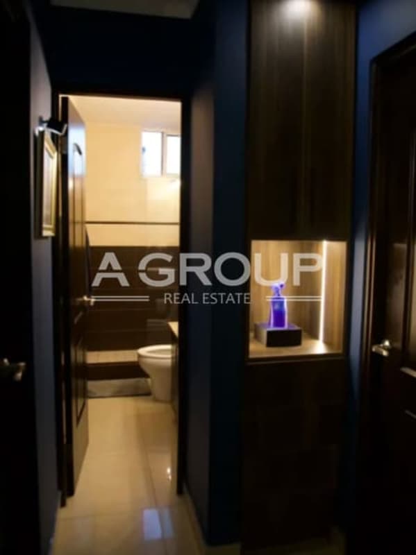 Hallway with niche and tiled bathroom entrance PH Pacific Sun Punta Pacifica Panama