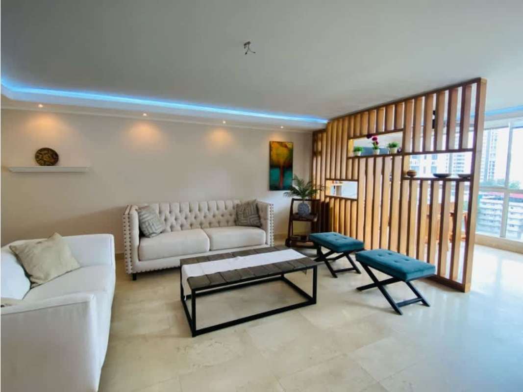 Bedroom with big window, closet and split AC at Terrazas del Cangrejo Panama