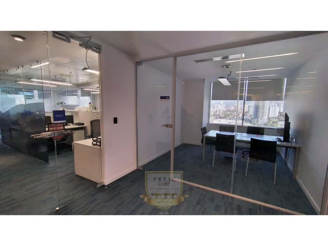 Modern glass facade skyscraper Torre de Las Americas Punta Pacifica Panama City