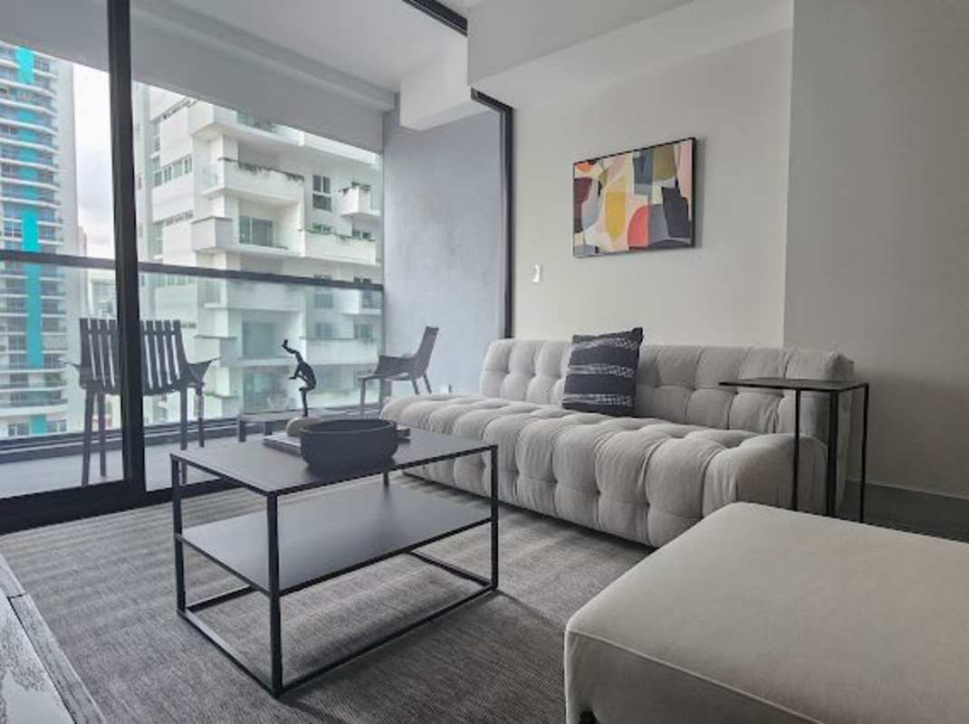 Modern bathroom with glass enclosed shower marble finishes PH BICSA Panama City