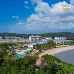 Family-friendly pools and pirate ship water slides at Playa Dorada Panama Oeste