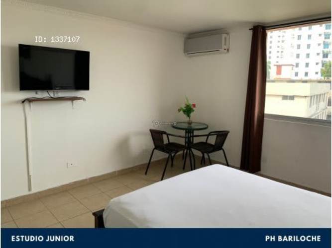 Bathroom with elegant tiles, glass-enclosed shower in PH Waldorf Astoria Panama furnished rental