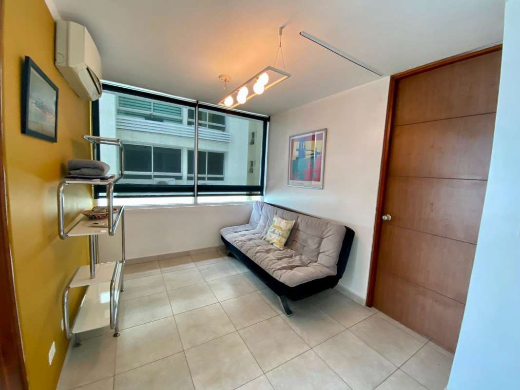 Dining space with panoramic city view windows PH Grand Tower Punta Pacifica Panama