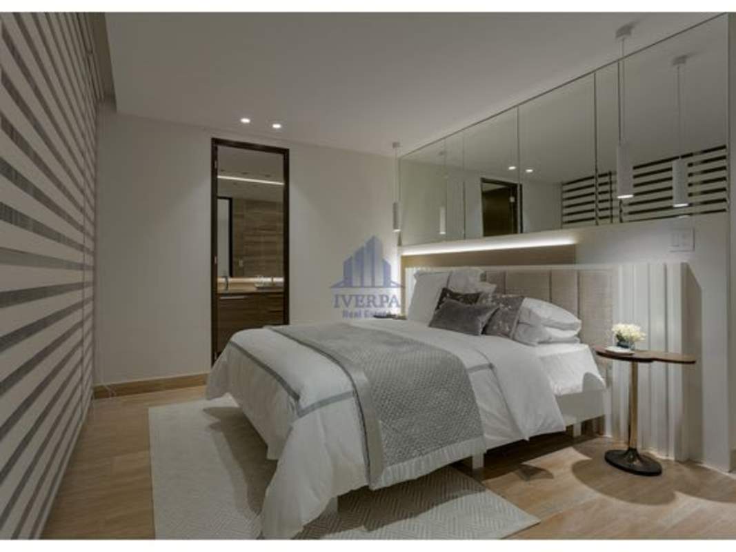 Modern bedroom with closet in luxury rental PH Costa del Este Panama