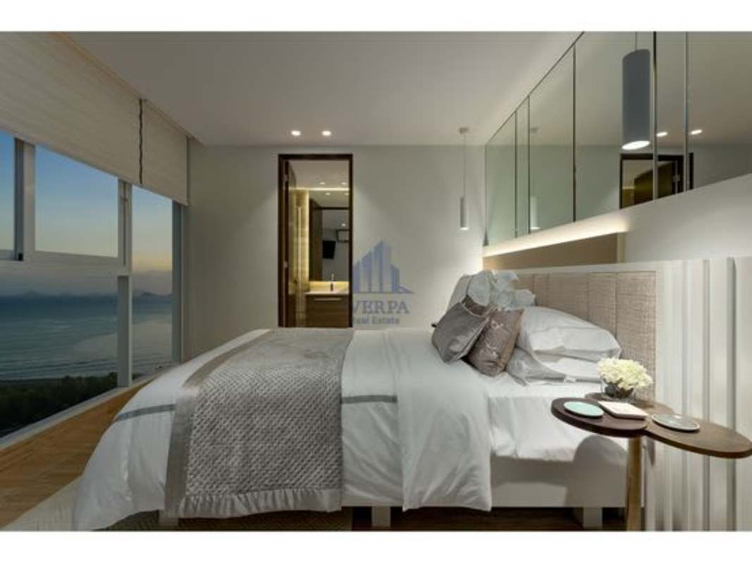 Luxury bathroom with glass shower enclosure in PH Costa del Este Panama