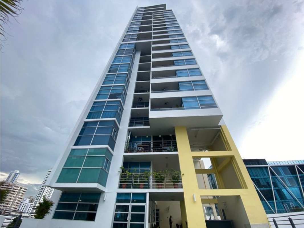 Striking modern Famagosta Loft tower glass balconies facade Panama City