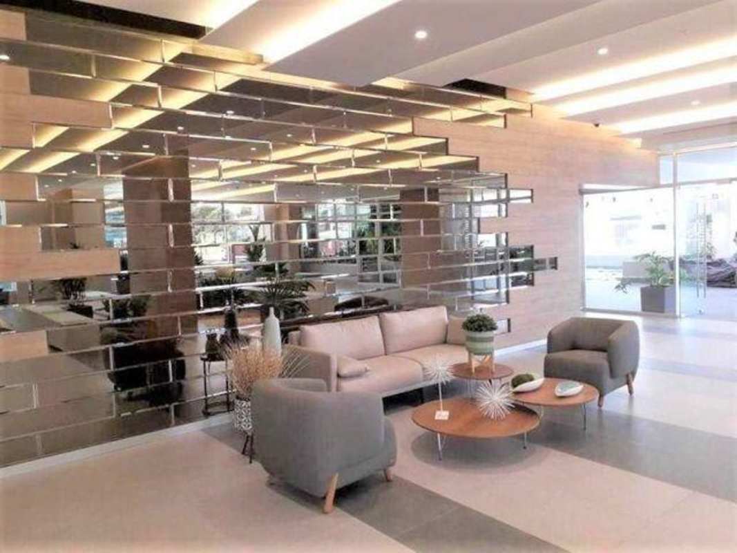 Elegant bedroom fully furnished with AC and city view at Edison Park Panama